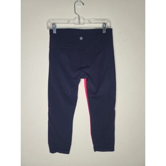Athleta pink black capri leggings pants - medium - Picture 4 of 7